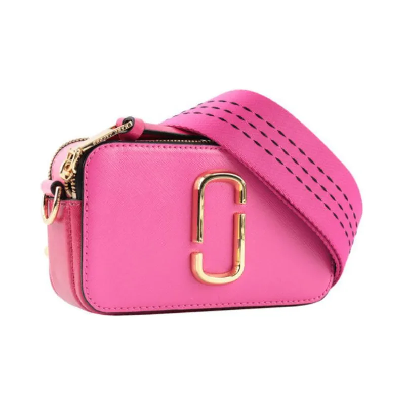 MARC JACOBS Snapshot Cow Leather Camera Bag, Shoulder Bag, Crossbody Bag Regular Women's Pink-2