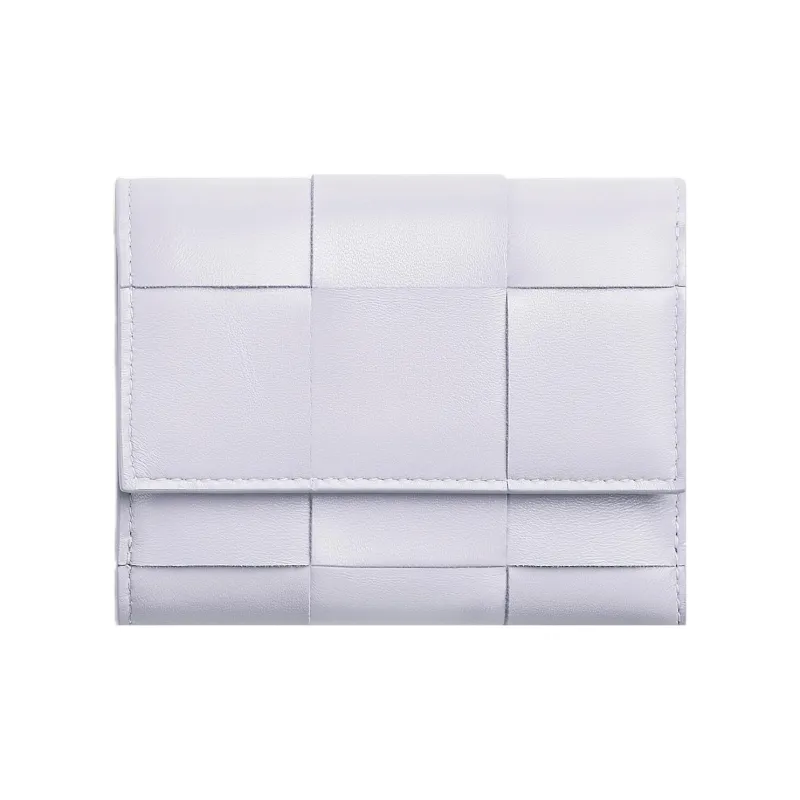 Bottega Veneta Tri Fold Zip Wallet Intreccio Mirth Washed-0