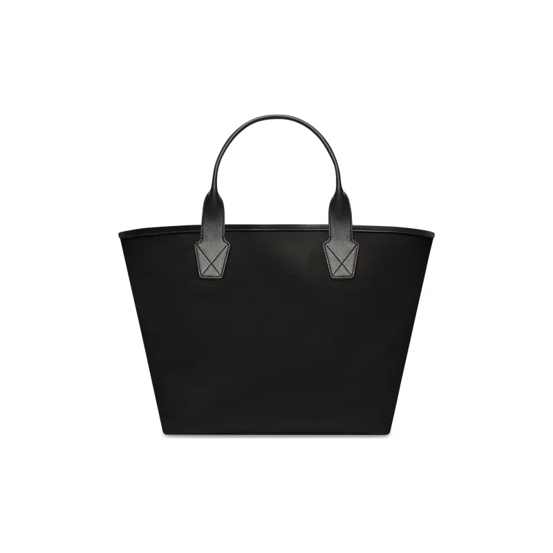 Balenciaga Cow Leather With Cotton Tote Bag Shopping Bag Shoulder Bag Handbag Large Size Women's Black-2