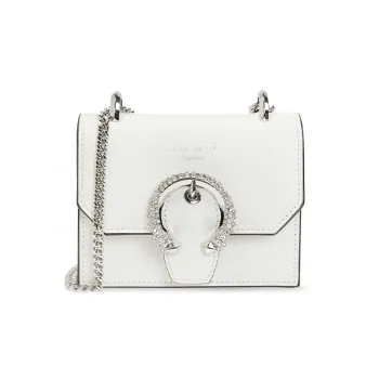 Jimmy Choo Leather Shoulder Bag Crossbody Bag Mini Women's White