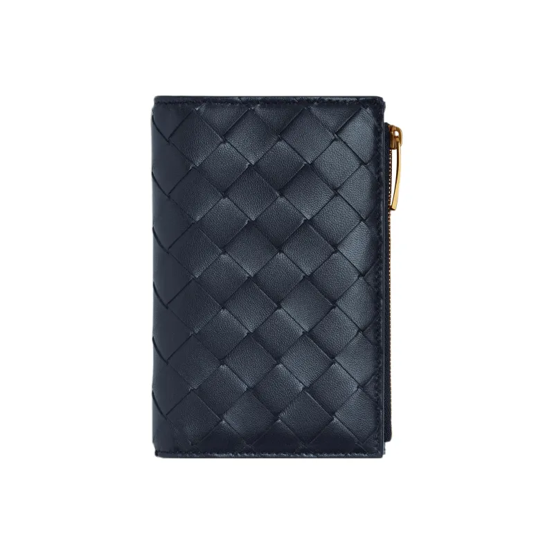 Bottega Veneta Sheepskin Wallet Medium Size Women's Space Gray Color-0