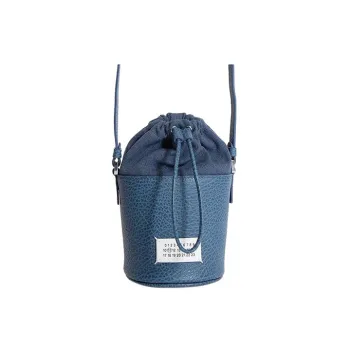 Maison Margiela 5AC Cow Leather Bucket Bag, Shoulder Bag, Crossbody Bag Mini Women's Dark Blue