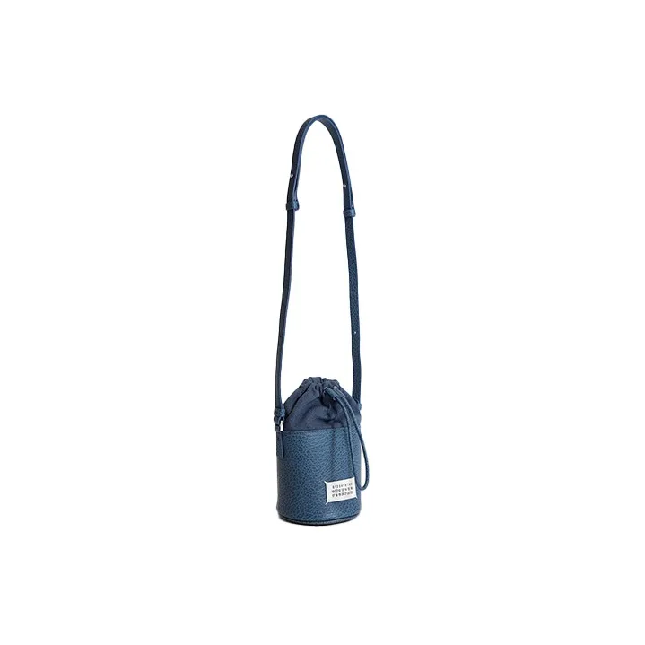 Maison Margiela 5AC Cow Leather Bucket Bag, Shoulder Bag, Crossbody Bag Mini Women's Dark Blue-2