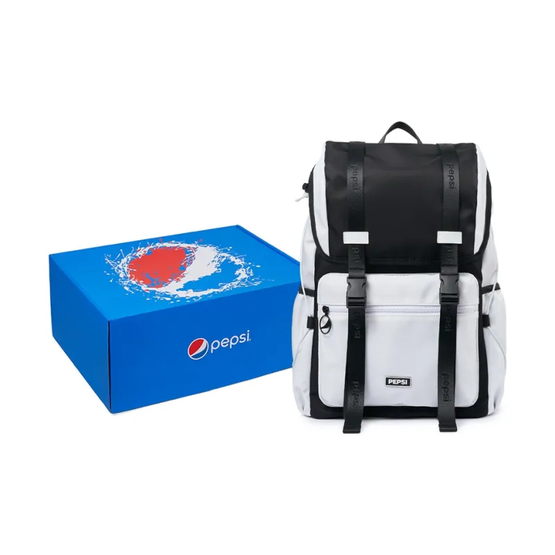 Pepsi Nylon Fabric Backpack Regular Unisex Black-16