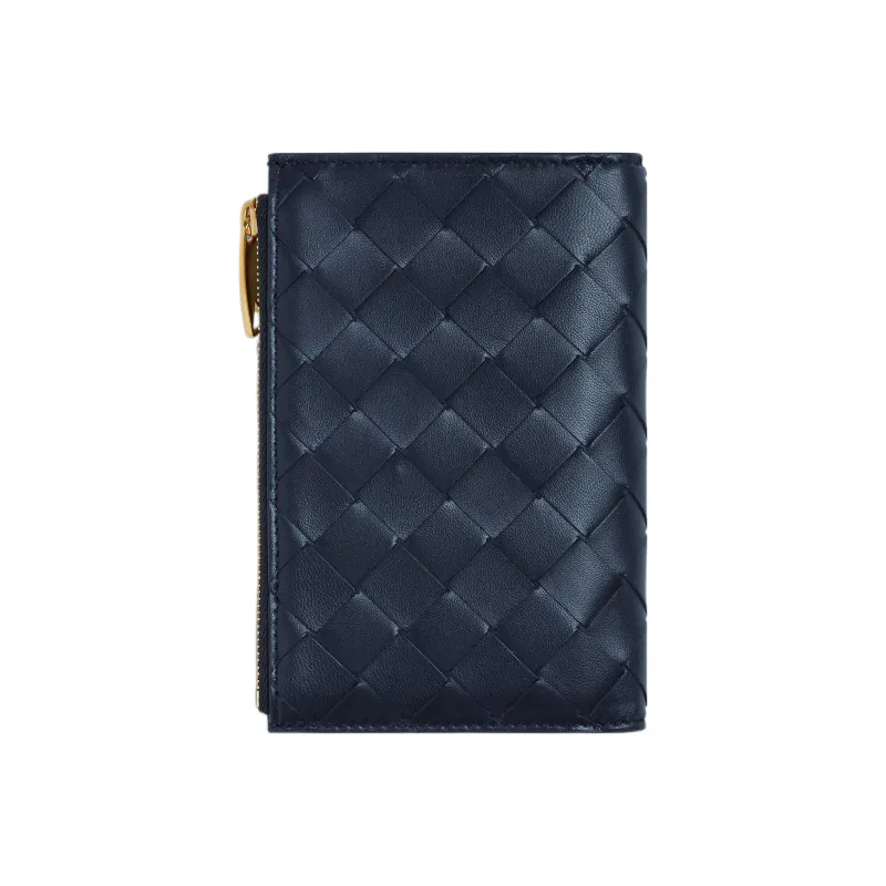Bottega Veneta Sheepskin Wallet Medium Size Women's Space Gray Color-1