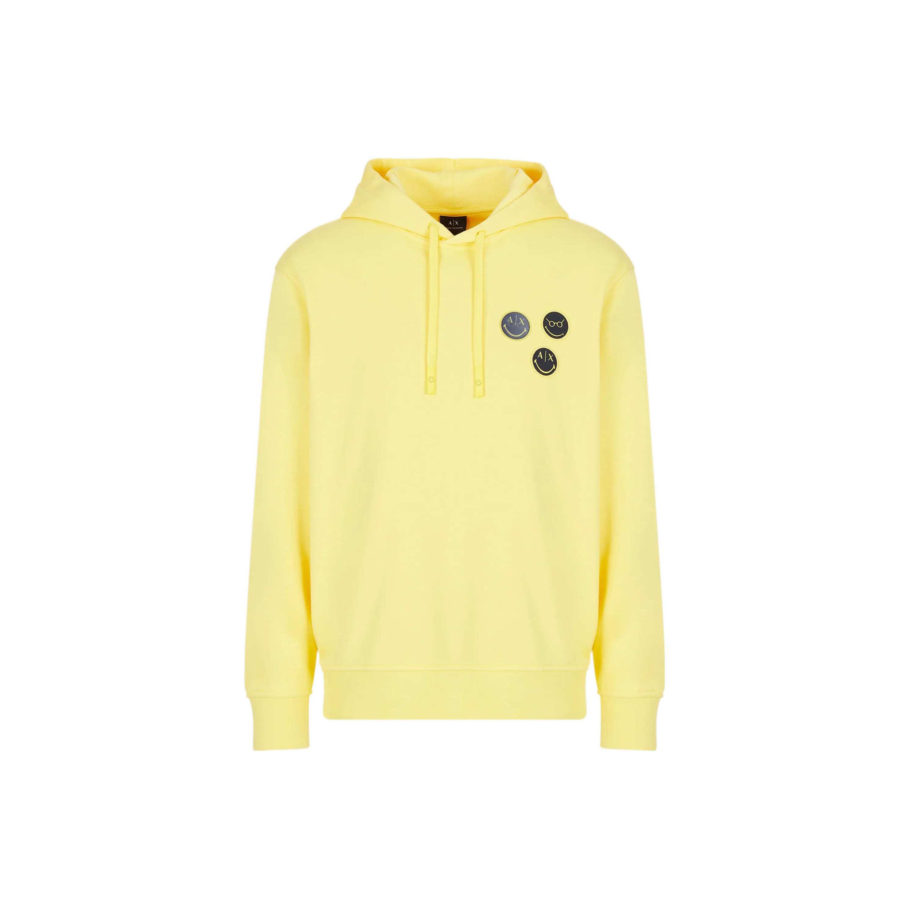 Armani Exchange Yellow Hoodies Sweatshirts for Women s Men s Sneakers Clothing Sale New POIZON