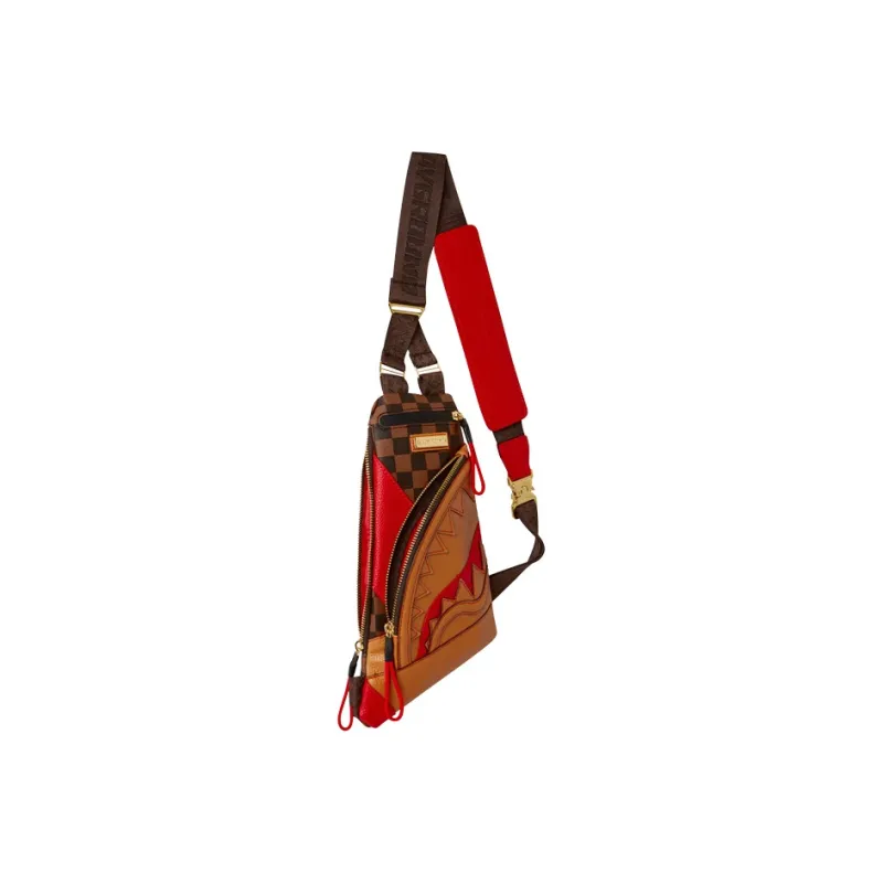 SPRAYGROUND PVC Sling Bag Medium Size Unisex Brown-1