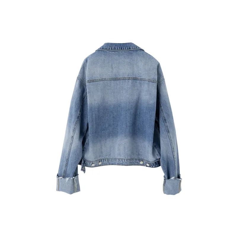 SOON FLOWER Denim Jacket Women's Blue-1