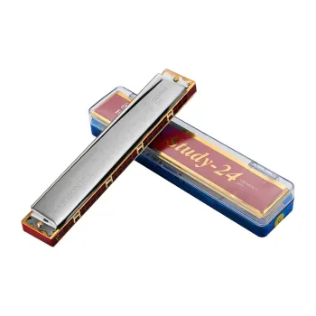 SUZUKI Study 24 Eyelet Polyphonic Harmonica
