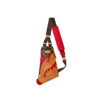 SPRAYGROUND PVC Sling Bag Medium Size Unisex Brown