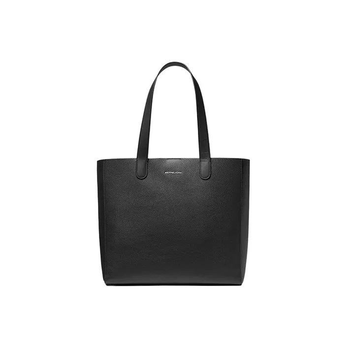 MICHAEL KORS Hudson Pebbled Leather Tote Bag, Shopping Bag, Handbag, Shoulder Bag Men's Black-0