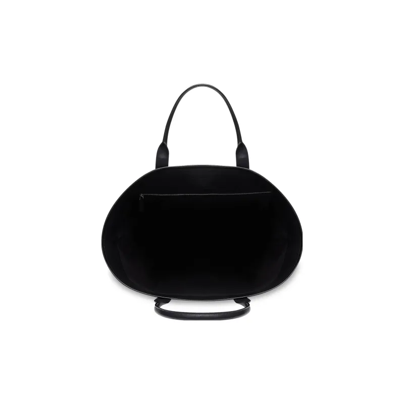 Balenciaga Cow Leather With Cotton Tote Bag Shopping Bag Shoulder Bag Handbag Large Size Women's Black-3