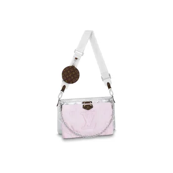 LOUIS VUITTON Maxi Multi Pochette Accessoires Silver/Pale Pink