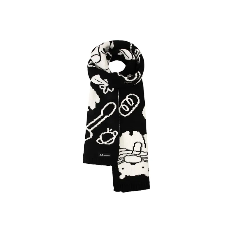 BAIJUAN Knit Scarves Unisex-5