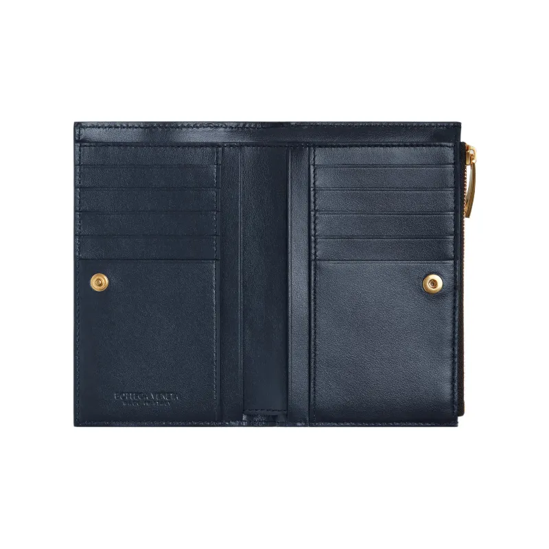Bottega Veneta Sheepskin Wallet Medium Size Women's Space Gray Color-2