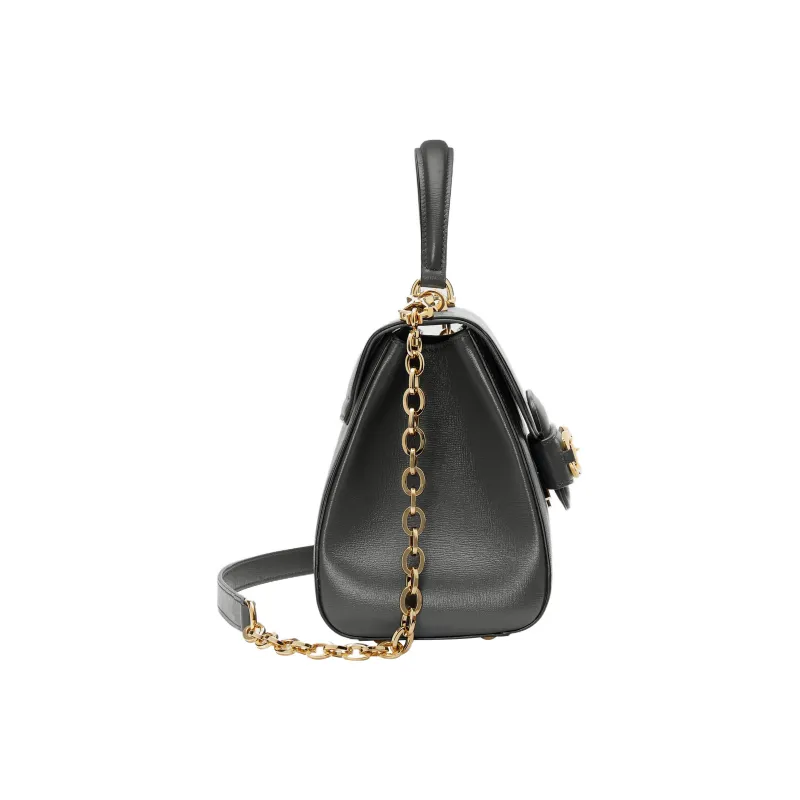 GUCCI Horsebit 1955 Leather Shoulder Bag Crossbody Bag Handbag Medium Size Women's Gray-4