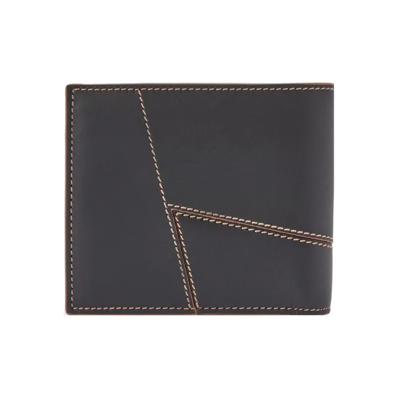 LOEWE Puzzle Smooth Cow Leather Card Holder, Wallet Men's Black-1