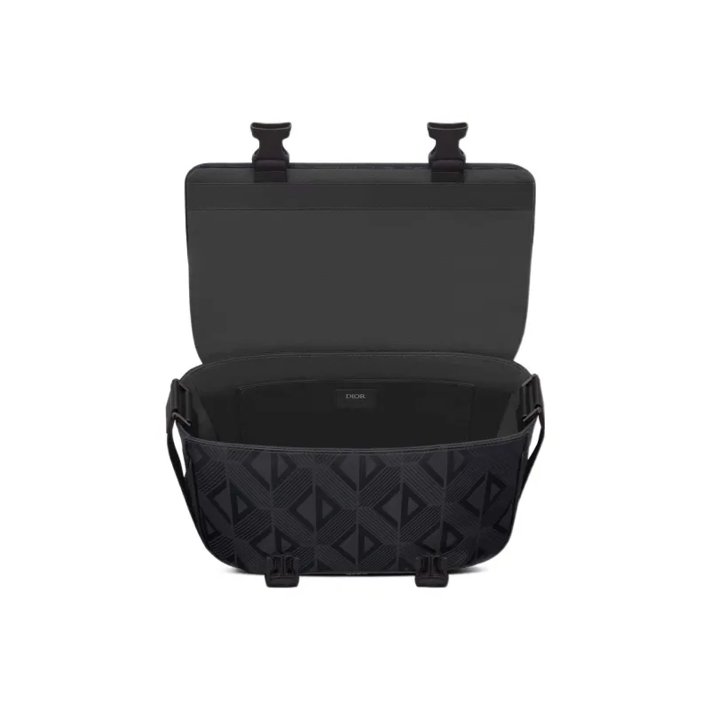 DIOR Nylon Cow Leather Patchwork Messenger Bag Shoulder Bag Crossbody Bag Regular Men's Black-2