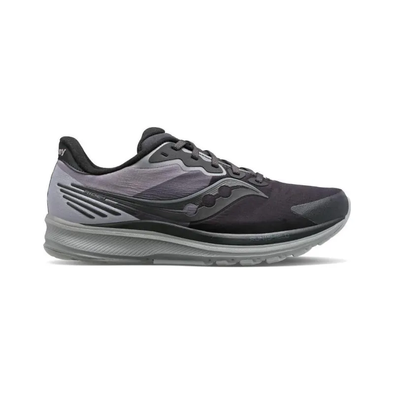 Saucony Women's Ride 14 Runshield 'Black Gravel'-1