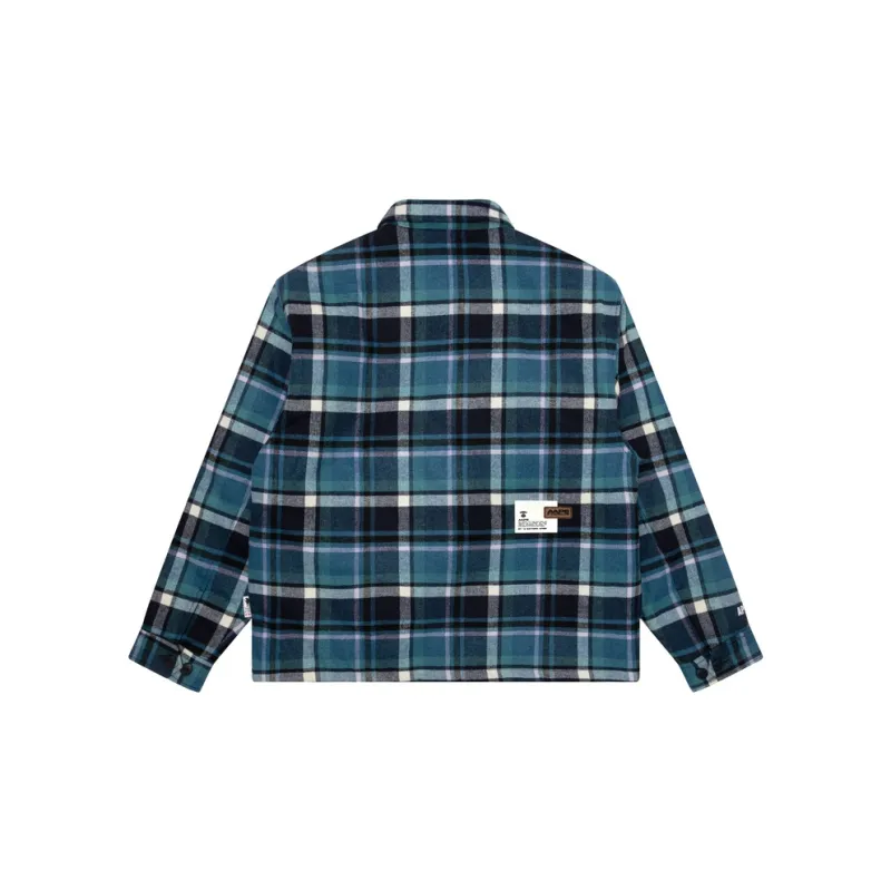 Aape Check print Zip up Shirt-3