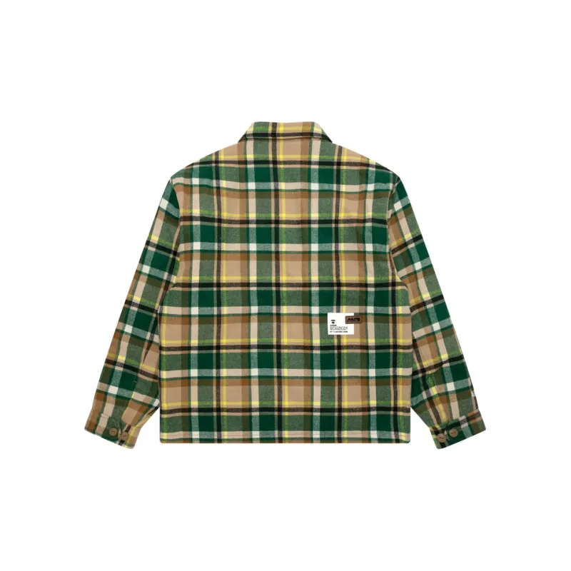 Aape Check print Zip up Shirt-1