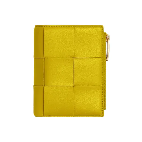 Bottega Veneta Sheepskin Wallet Small Size Women's Blossom Pink Yellow
