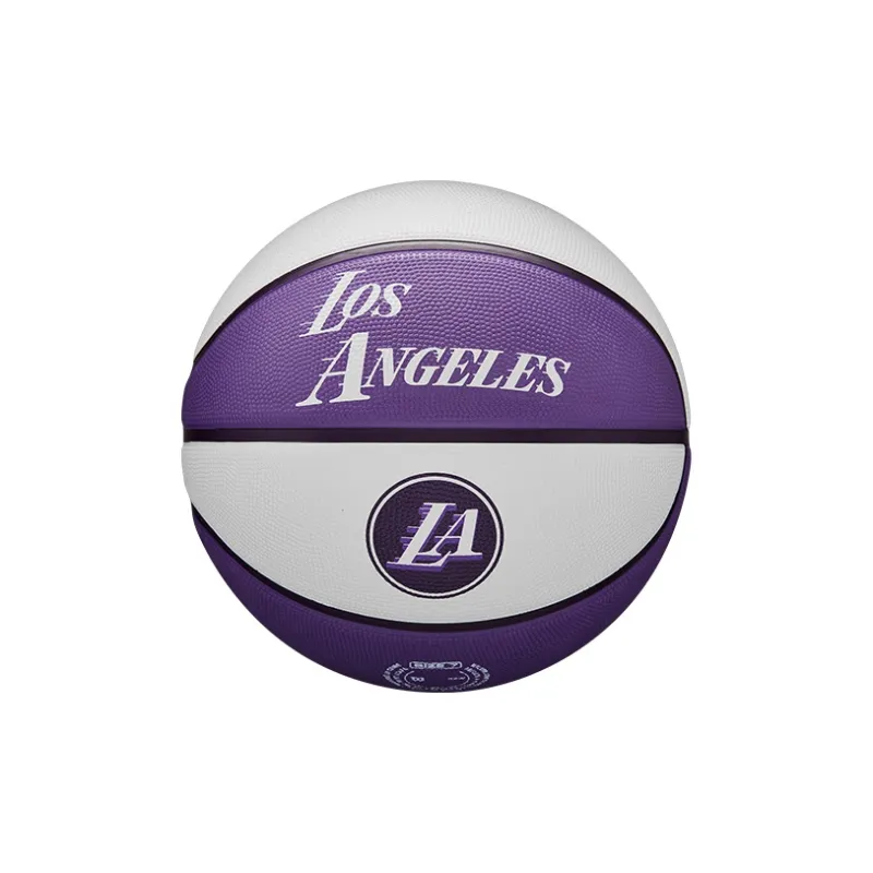 Wilson NBA City Series Rubber Basketball White Purple Size 7 Ball Training Unisex-0