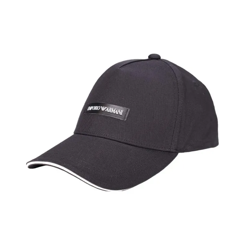 EMPORIO ARMANI Logo Patch Curved Peak Baseball Cap-0