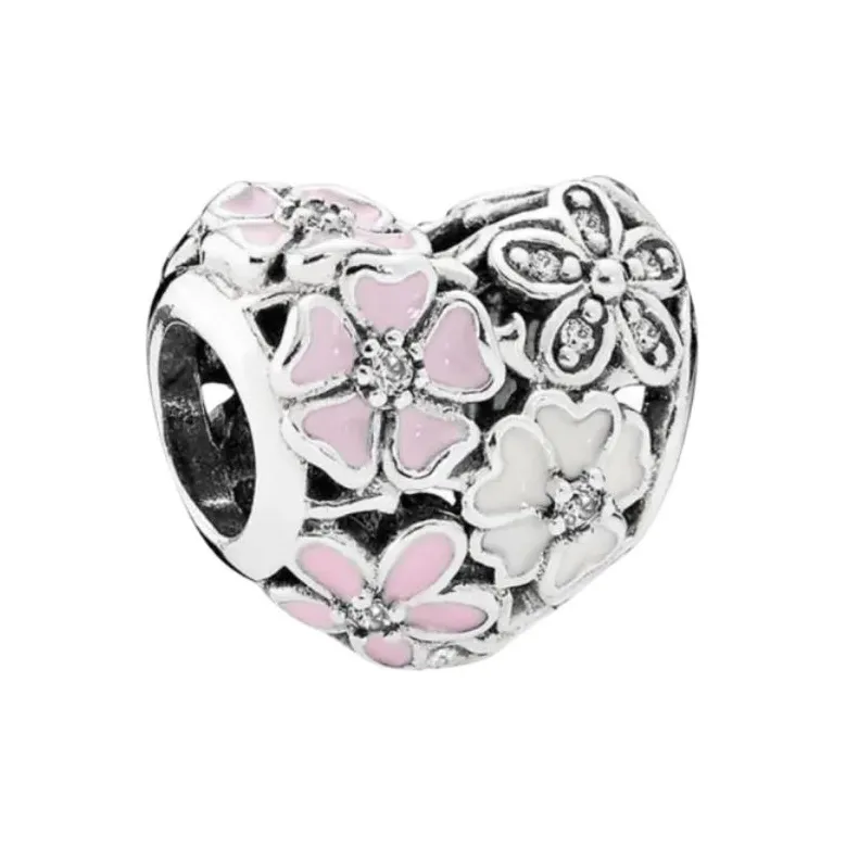 Pandora 925 Sterling Silver Beads Women's Pink-1