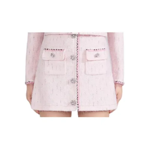 Self-portrait Casual Short Skirts Women's Pink