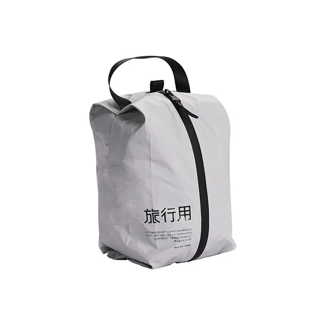 JOLLYING Paper Portable Lightweight Laundry Bag Fitness Sports Bag Travel Bag Unisex White/Gray-7