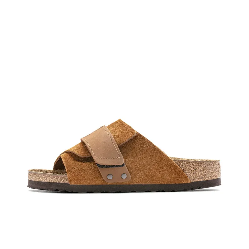 Birkenstock Kyoto Nubuck Suede Leather Sandals 'Mink'-0