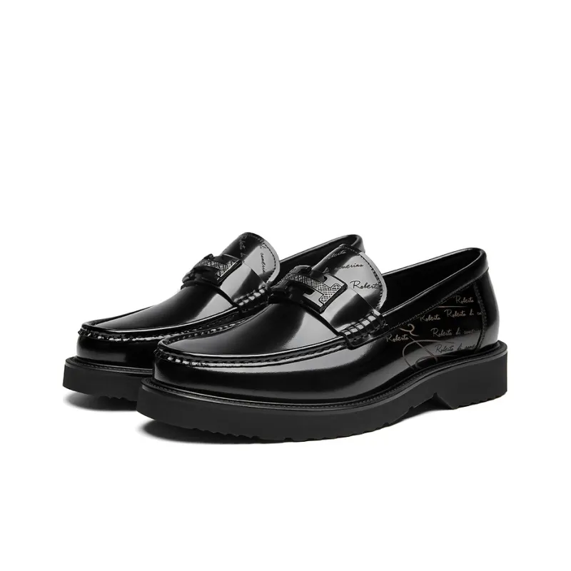 ROBERTA DI CAMERINO Relief Collection Dress Shoes Men's Black-2