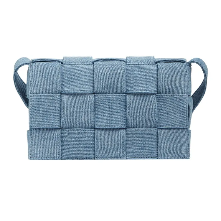 Bottega Veneta CASSETTE Cotton Tofu Bag, Shoulder Bag, Crossbody Bag Regular Women's Denim Blue-0