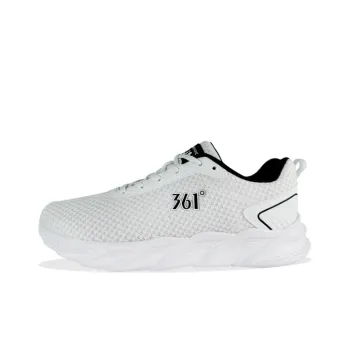 361° Lightweight And Breathable Low Top Running Shoes Men's White Black