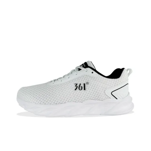 361° Mid-profile And Breathable Low Top Running Shoes Men's White Black