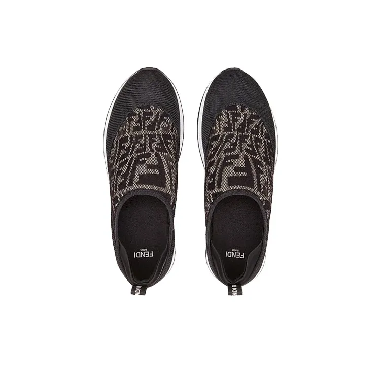 FENDI FF Vertigo Slip-Resistant Breathable Low-Top Sports Casual Shoes Women's Black-3