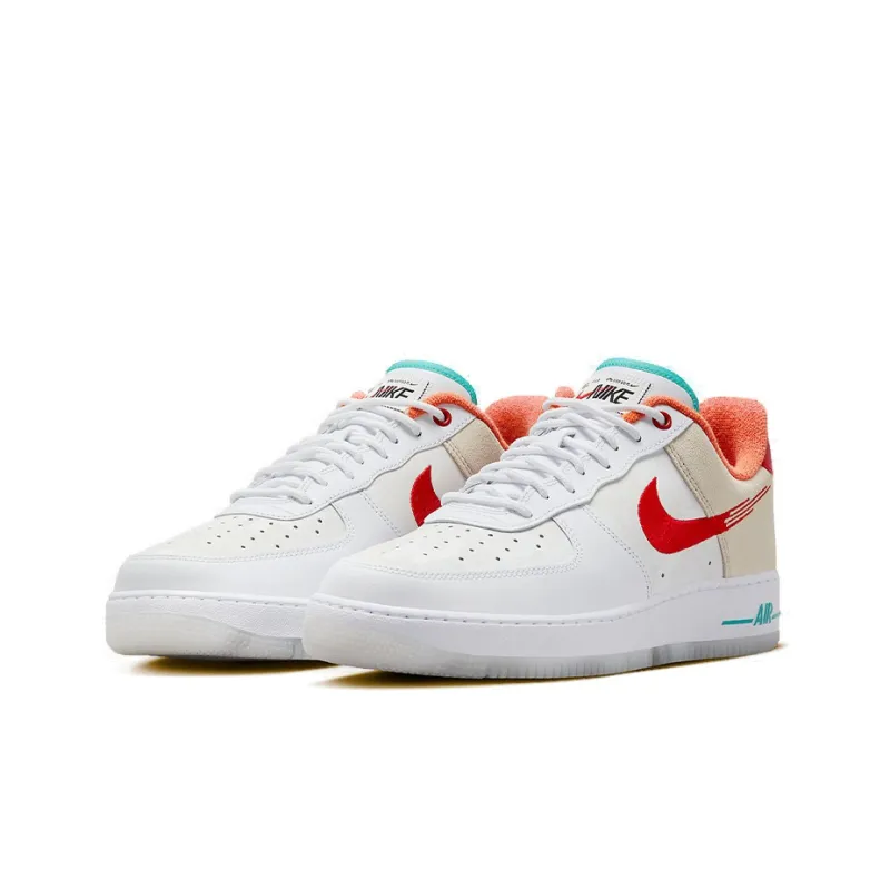 Nike Air Force 1 Low '07 Prm Just Do It White Red Teal-2