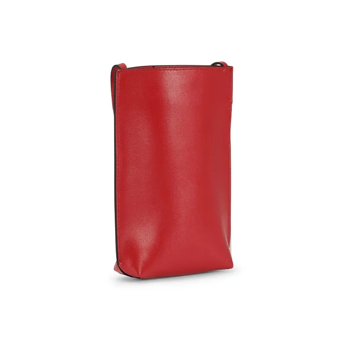 GANNI Leather Crossbody Bag, Shoulder Bag Mini Women's Red-1