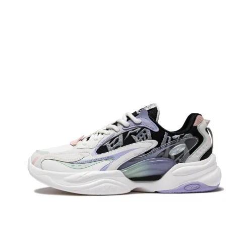 Erke Kunlun Five Elements Low Top Running Shoes Women's White Black