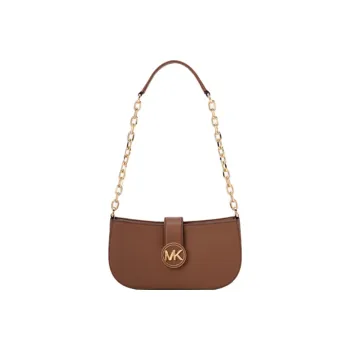 MICHAEL KORS Carmen Leather Artificial Leather Shoulder Bag Small Size Women's Khaki