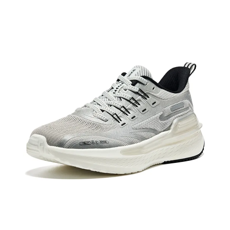 Erke Elite Low Top Running Shoes Men's Gray Silver-2