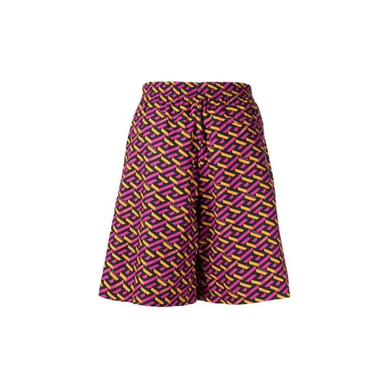 VERSACE Barocco Silhouette Silk Shorts-1