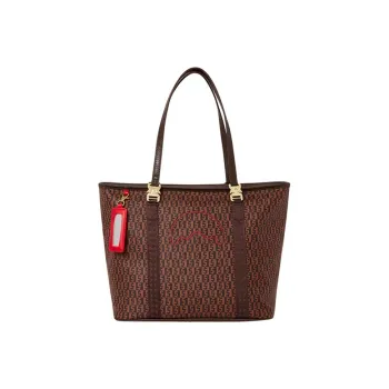 SPRAYGROUND PVC Vegetable Basket Bag Handbag Large Size Unisex Brown