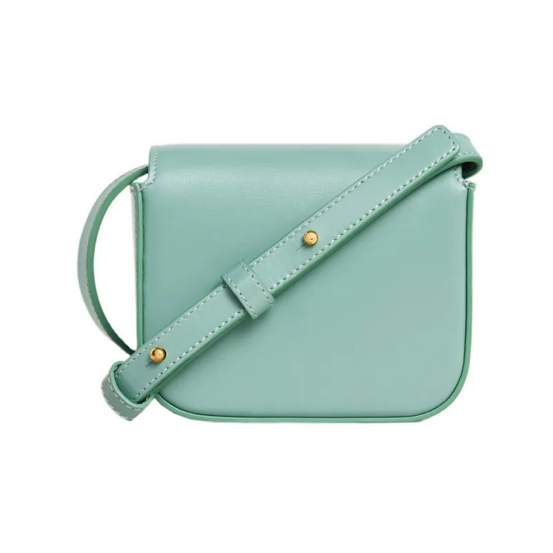CELINE Triomphe Shiny Calfskin Shoulder Bag Crossbody Bag Mini Women's Mint Green-3