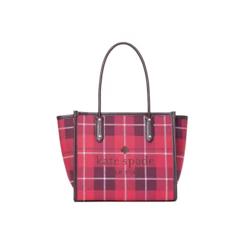 Kate Spade Fabric Artificial Leather Tote Bag Shopping Bag Shoulder Bag Handbag Women's Rose Red