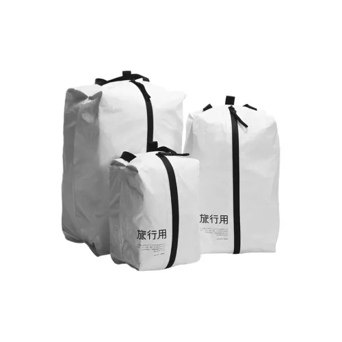 JOLLYING Paper Portable Lightweight Laundry Bag Fitness Sports Bag Travel Bag Unisex White/Gray