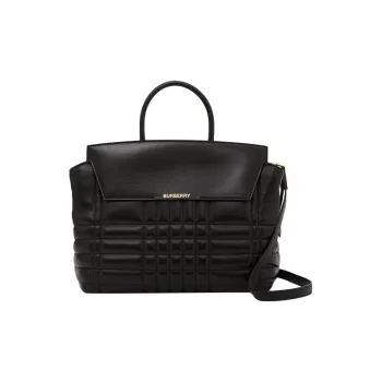 Burberry Lambskin Shoulder Bag, Crossbody Bag, Handbag Medium Size Women's Black