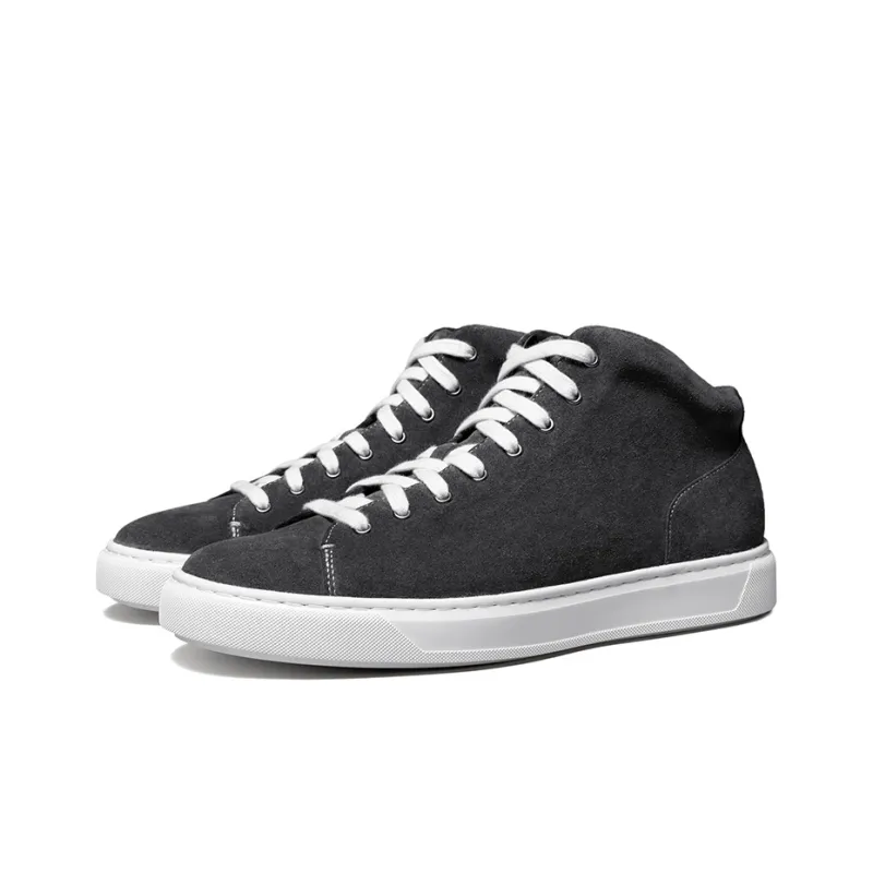 THOM WILLS Skateboard Shoes Men High Top Dark Gray-1