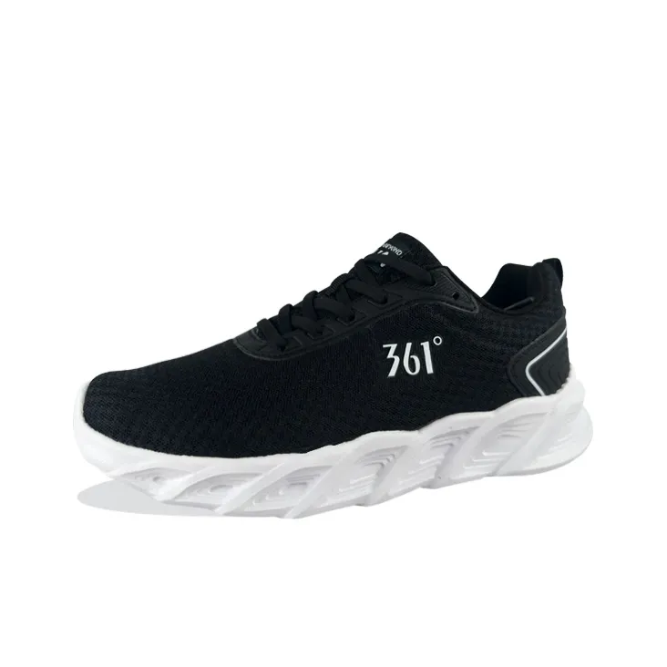 361° Cushioned Anti Slip Wear Resistant Breathable Lightweight Low Top Casual Running Shoes Men's Obsidian Black-2